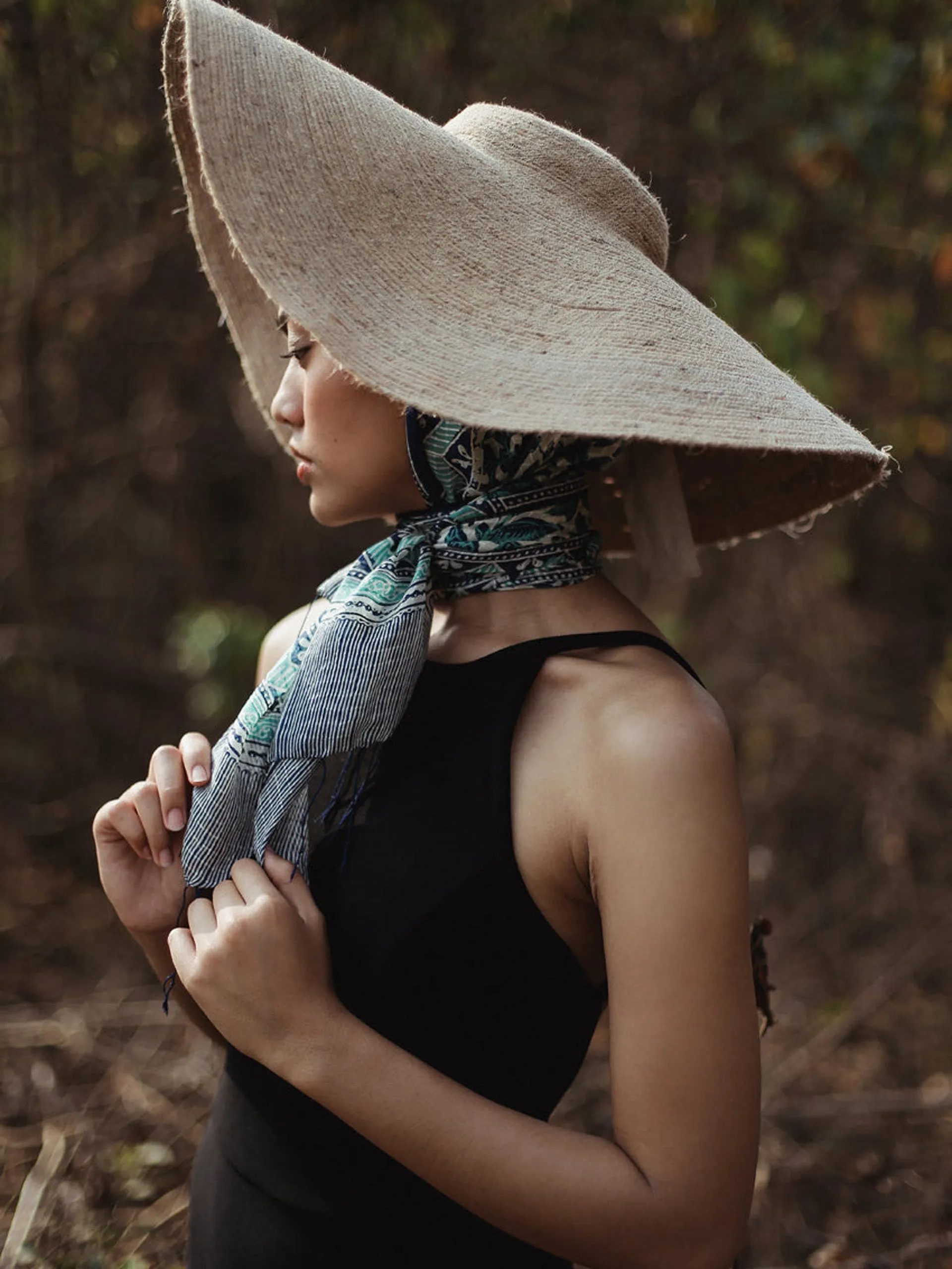 Lola wide brim jute straw hat in natural beige