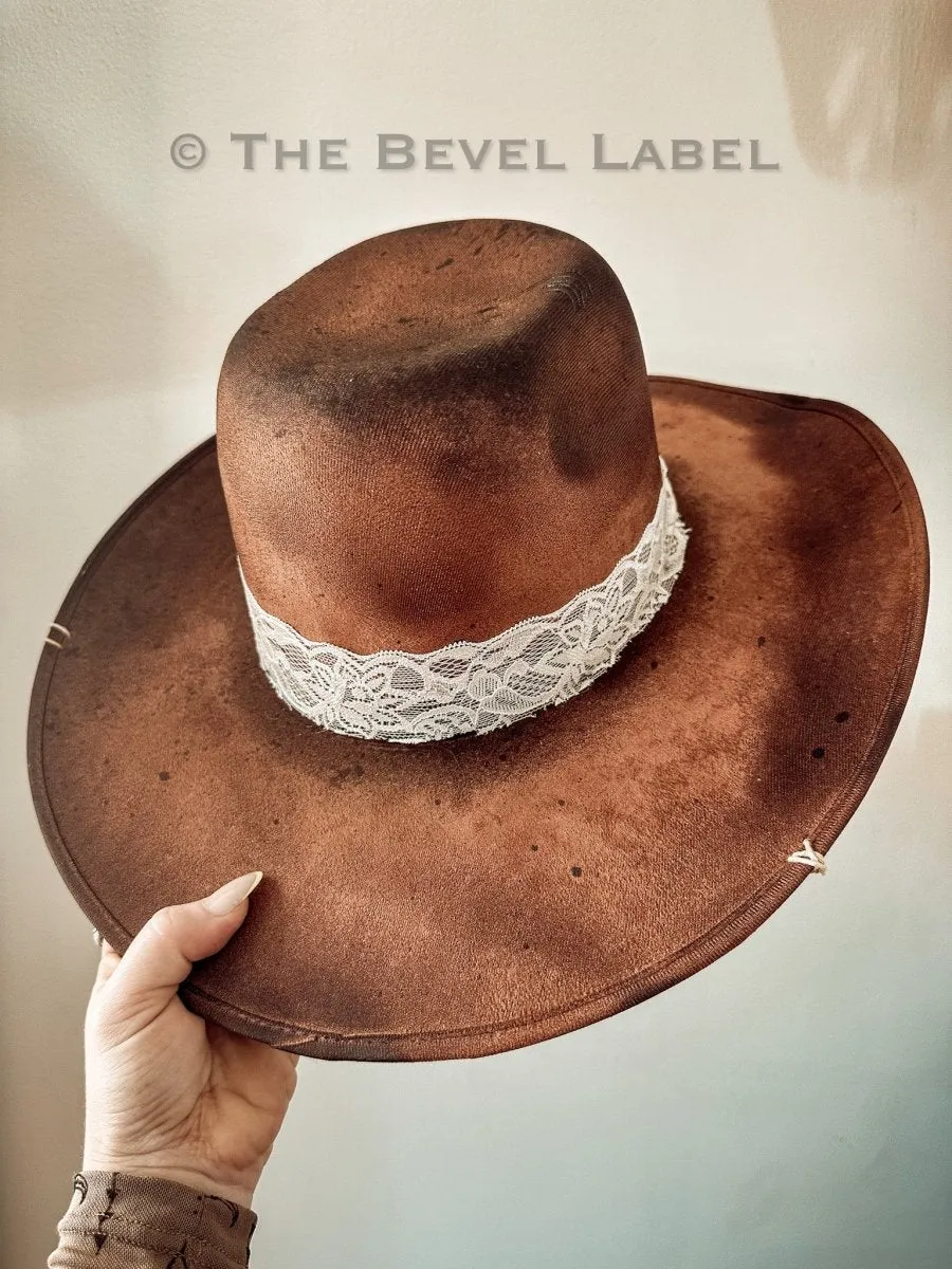 Maggie Rose Distressed Rancher Hat