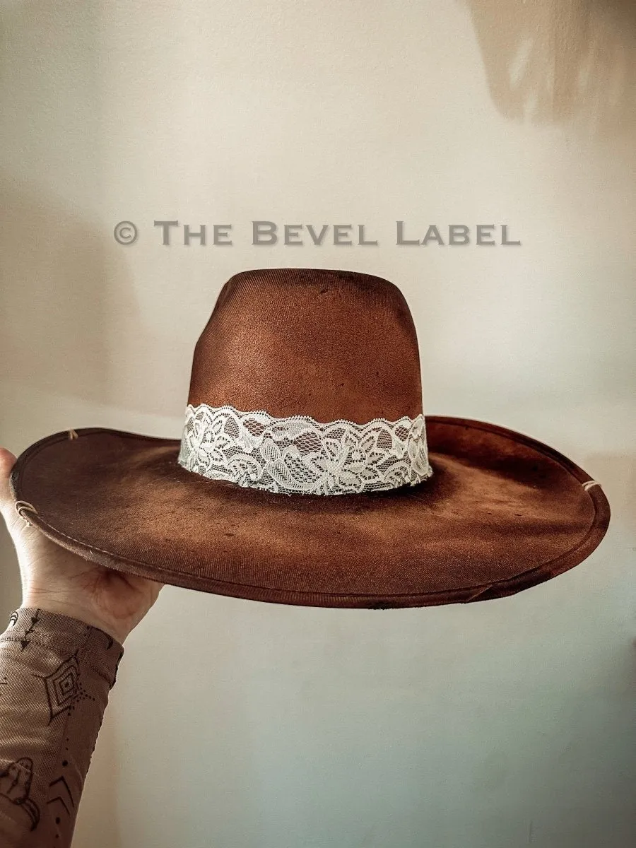 Maggie Rose Distressed Rancher Hat