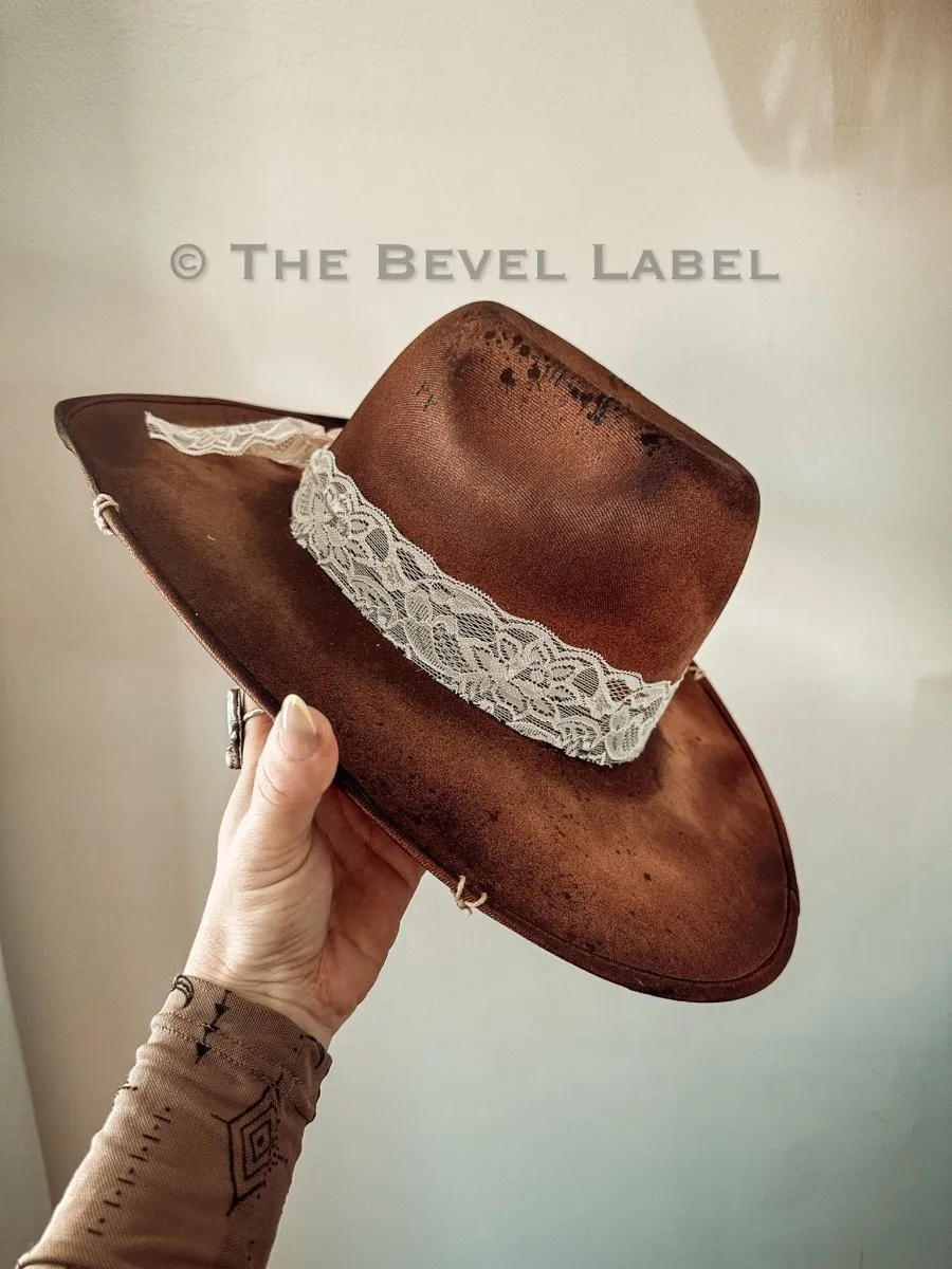 Maggie Rose Distressed Rancher Hat