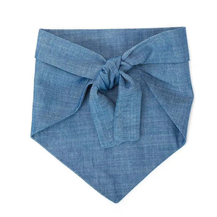 My Dad is Single Chambray Bandana (Made in the USA)