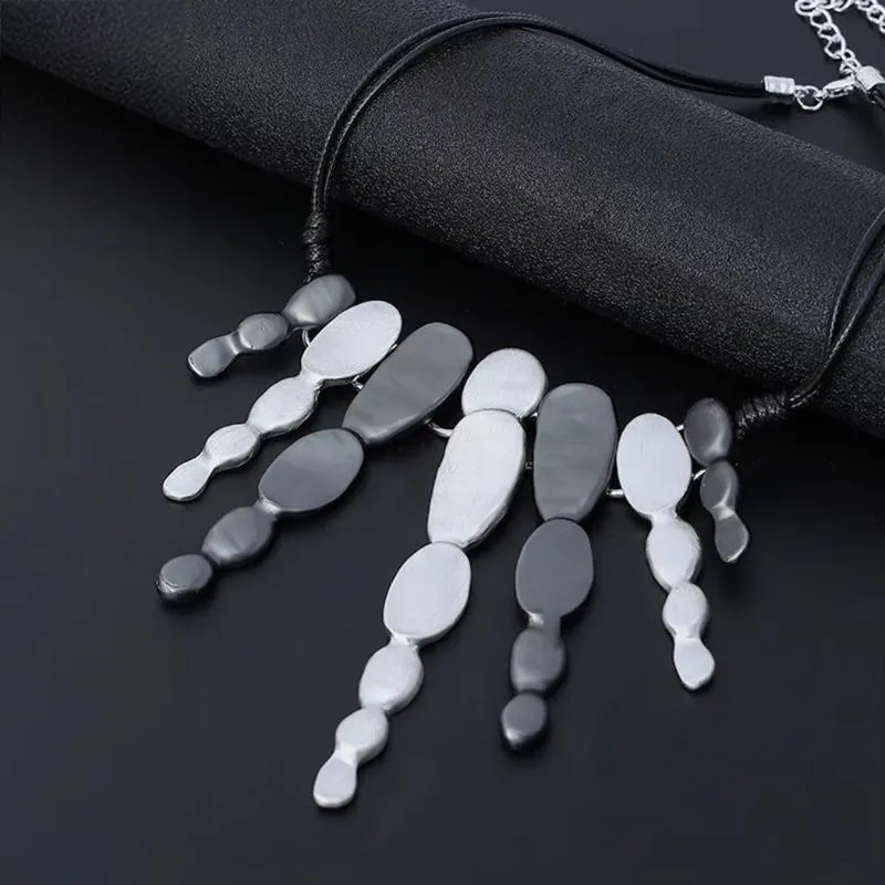 New in Vintage Statement Alloy Suspension Pendant Collares Gothic Necklace for Women