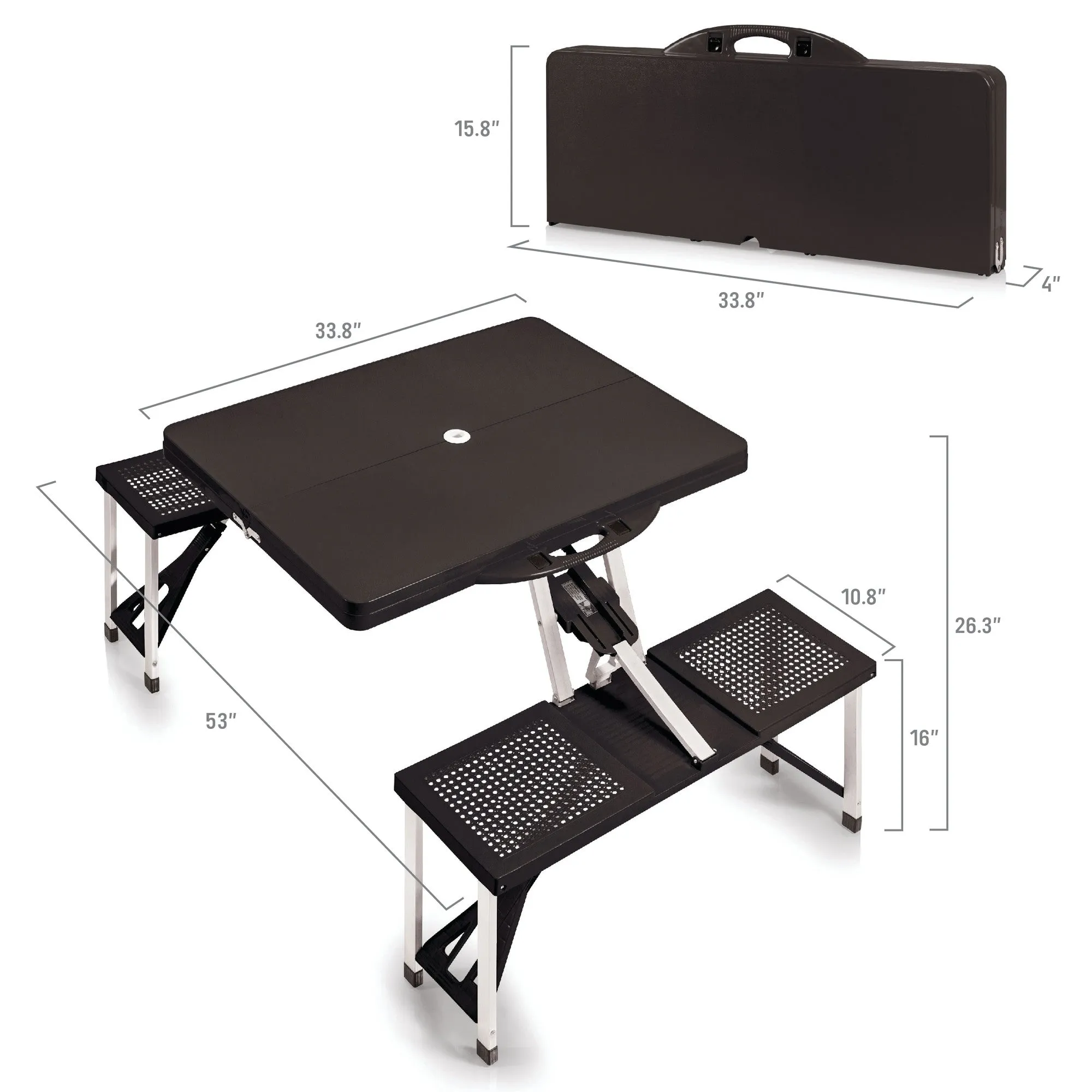 New York Islanders - Picnic Table Portable Folding Table with Seats