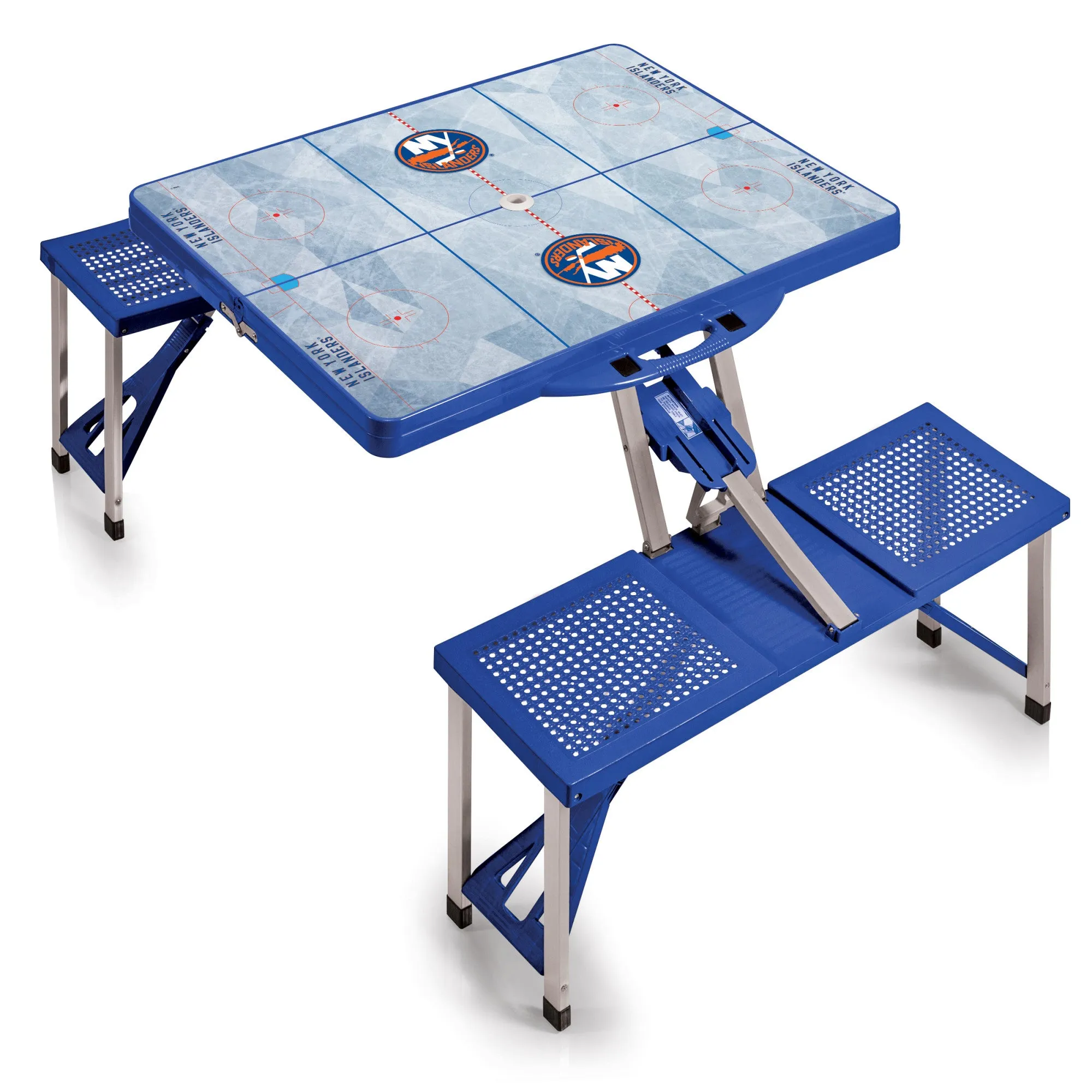 New York Islanders - Picnic Table Portable Folding Table with Seats