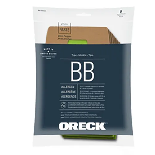 Oreck Buster B Canister Vacuum Paper Bags (8-Pack), AK1BB8A