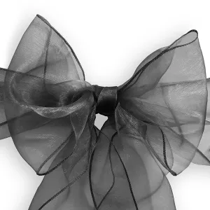 Organza Chair Sash - Black