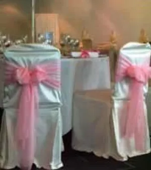 Organza Chair Sash -  Hot Pink