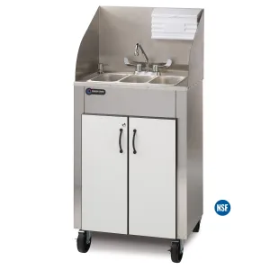 Ozark River ESPRWK-SS-SS3N Elite PRO 3, 38.50" Adult Height Portable Sink, Stainless Steel Countertop