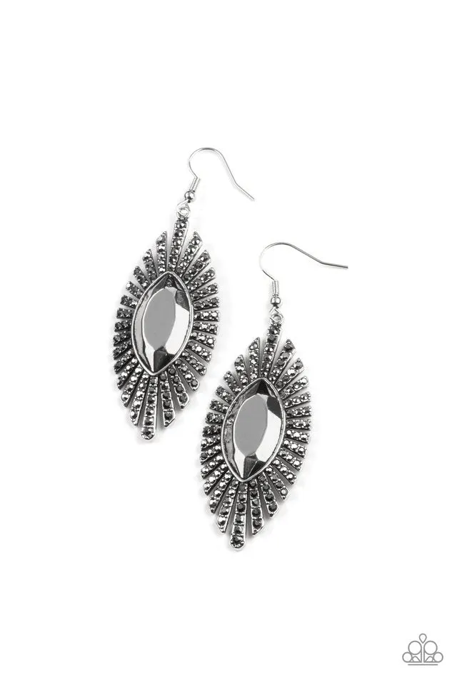 Paparazzi Earring ~ Who Is The FIERCEST Of Them All - Silver