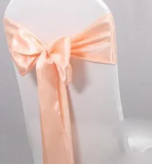 Peach satin sash