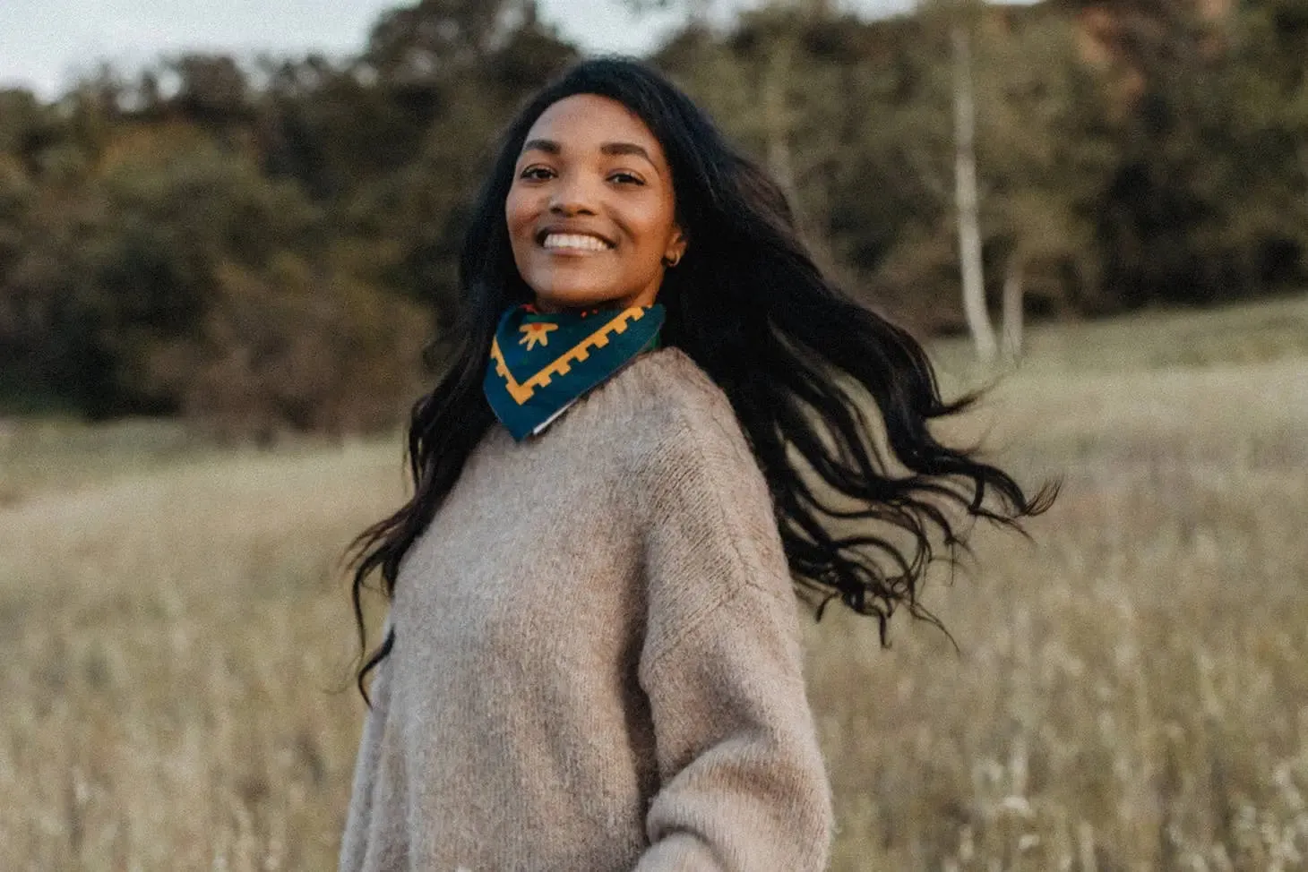 "Endless Bloom" 100% Organic Cotton Bandana | Designed by Lauren Dickens
