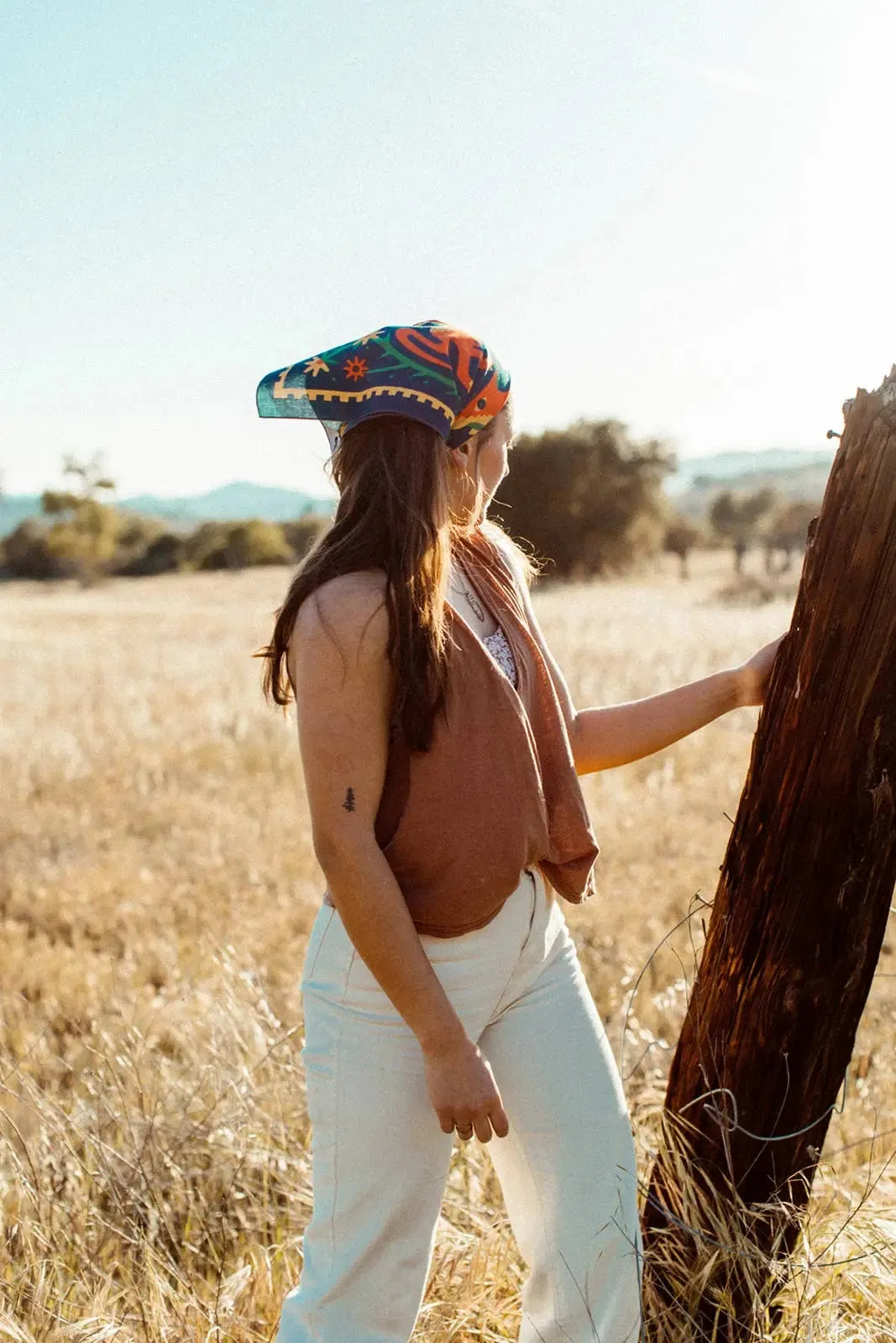 "Endless Bloom" 100% Organic Cotton Bandana | Designed by Lauren Dickens