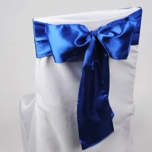 Royal Blue - 6 x 106 inch Satin Chair Sash ( 10 Piece )