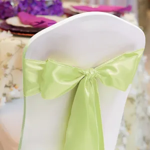 Satin Chair Sash 10/Pack - Tea Green