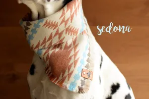 SEDONA Luxe Fringed Flannel Dog Bandana - Snap/Tie On Cotton Scarf