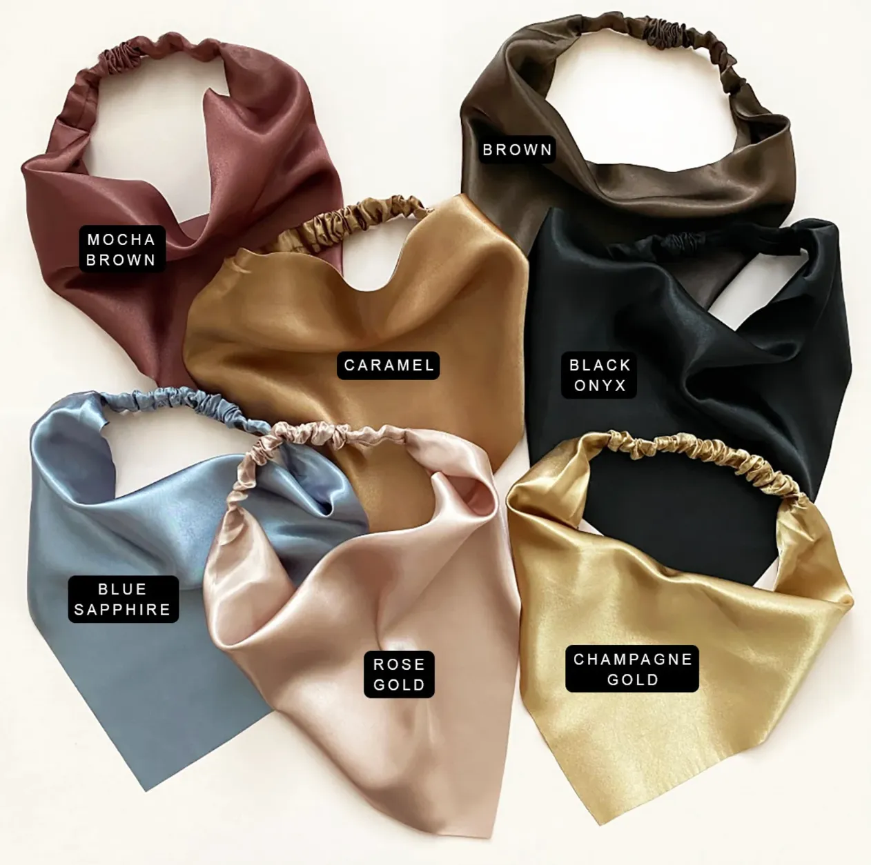 Shiny Jewel Toned Triangle Hair Bandana