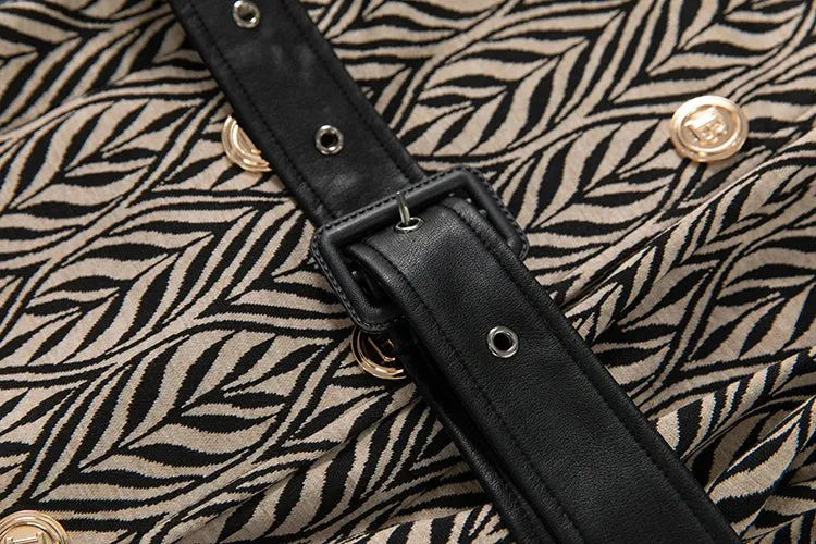 Single-Breasted Sashes Slim Dress