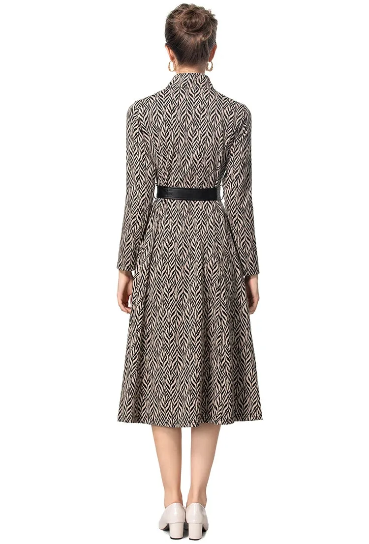 Single-Breasted Sashes Slim Dress