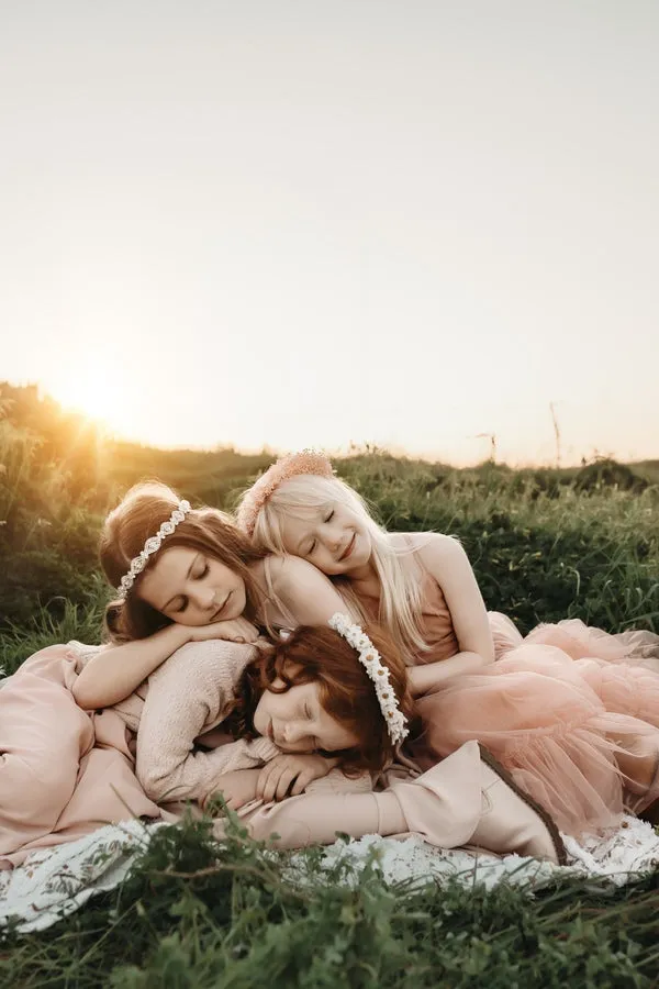Sofia French Chiffon Blush Girls Dress