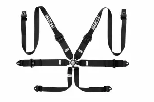 SPARCO Competition Aluminum Harness 3"/2" 6 Points HANS [FIA] Blue / Red / Black