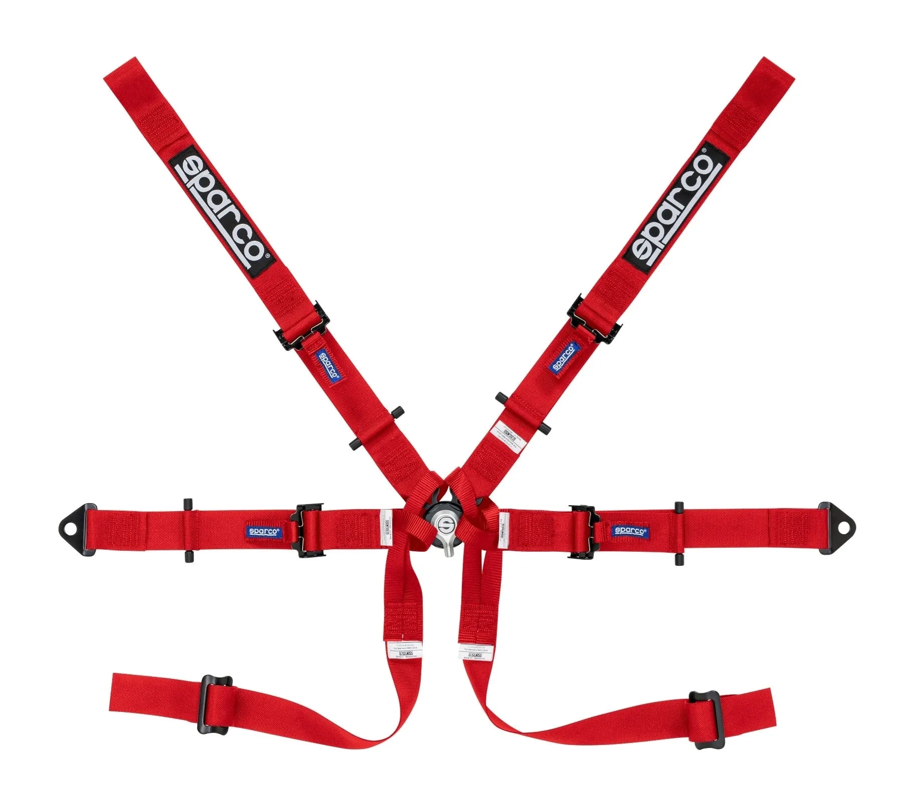 SPARCO Competition Formula Harness 2" 6 Points [HANS / FIA] Blue / Red / Black