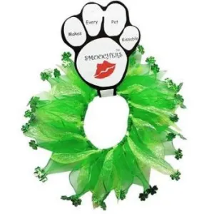 St. Patrick's Day Shamrock Smoocher Dog Collar