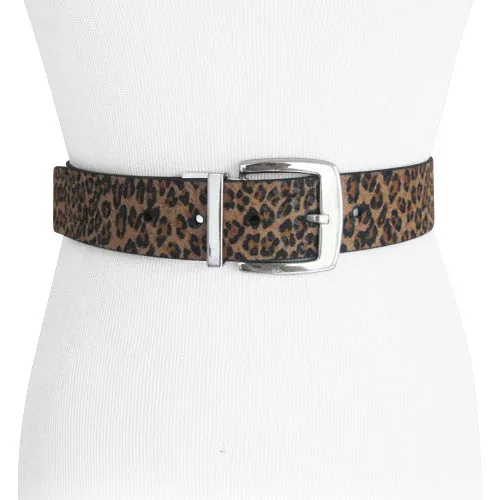 Steve Madden- Reversible Leopard Print Belt for Women