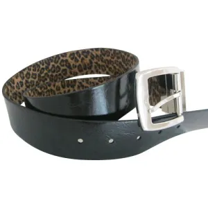 Steve Madden- Reversible Leopard Print Belt for Women
