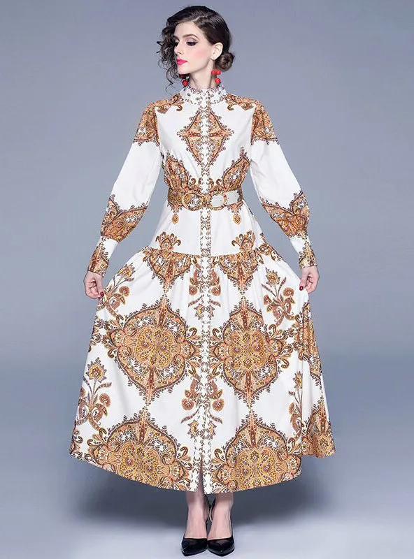 TastyHottie - Print  Summer Dress Elegant Smocked Big Swing Long Dresses