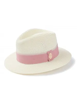 The Orford Fedora Dusky Pink Ribbon