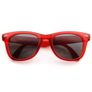 Translucent Colorful Folding Pocket Horned Rim Sunglasses 8612