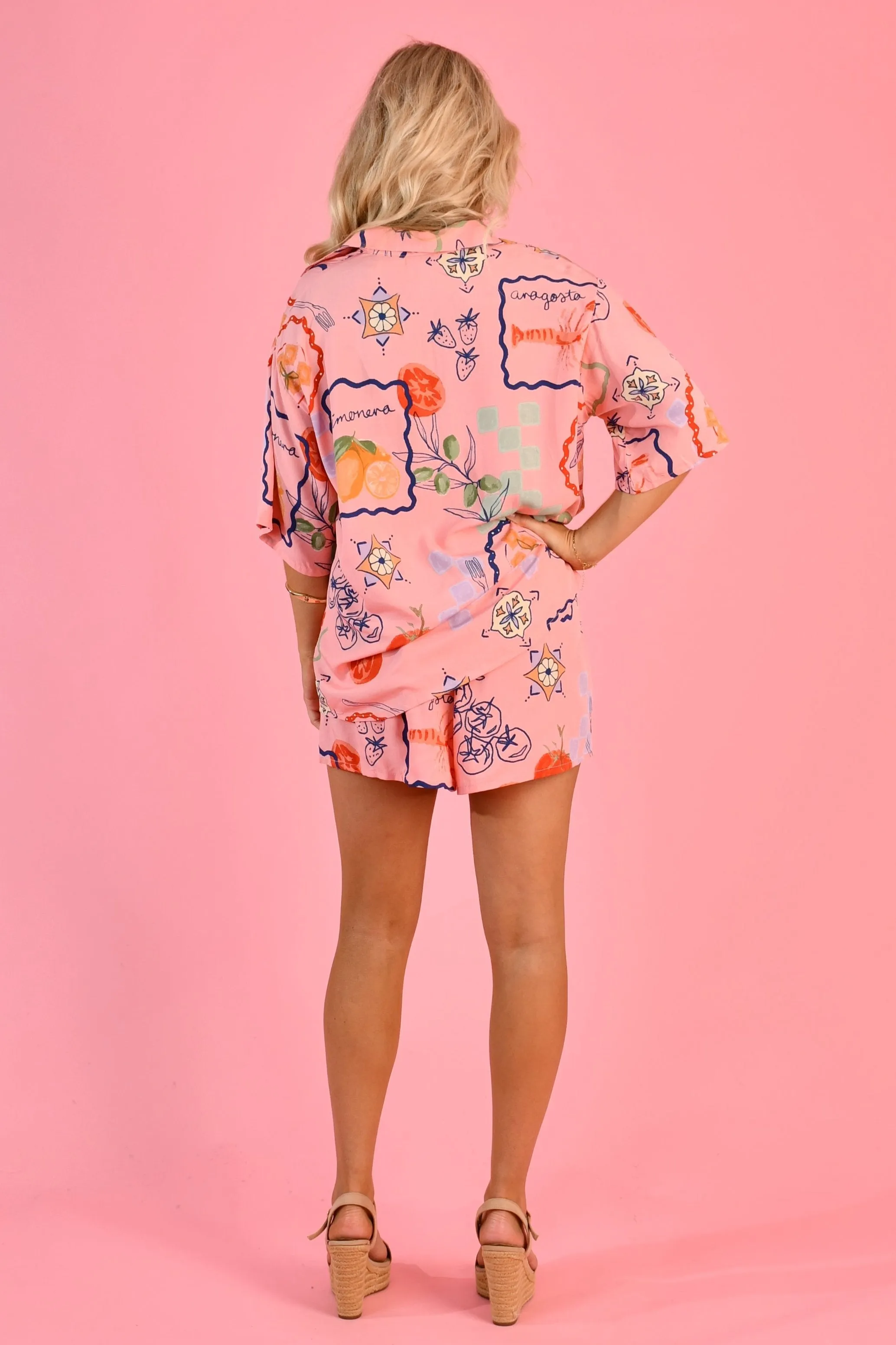 VGLT132 - YACHT SHIRT - POSITANO PICNIC PINK