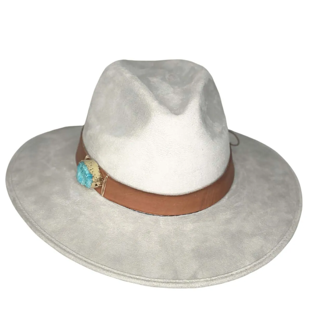 Western Hat Band With Turquoise Druzy