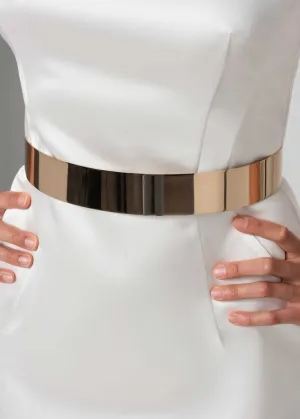Wide Dress Belt (Chrome Gold)
