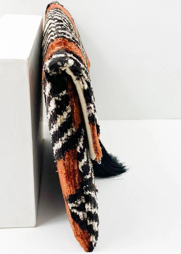 Wolf & Willa Chocolate and Black Envelope Clutch